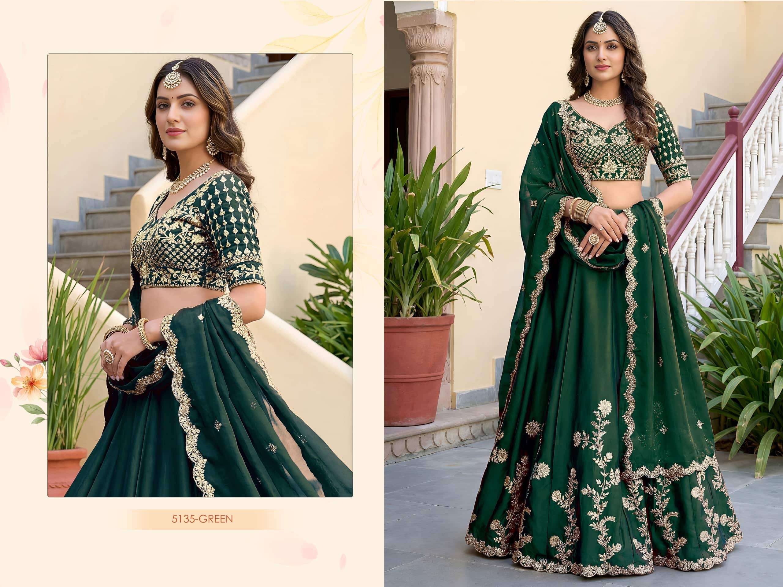 ZEEL Clothing Vol-36 Rangoli Silk Embroidered Semi Stitched Lehenga