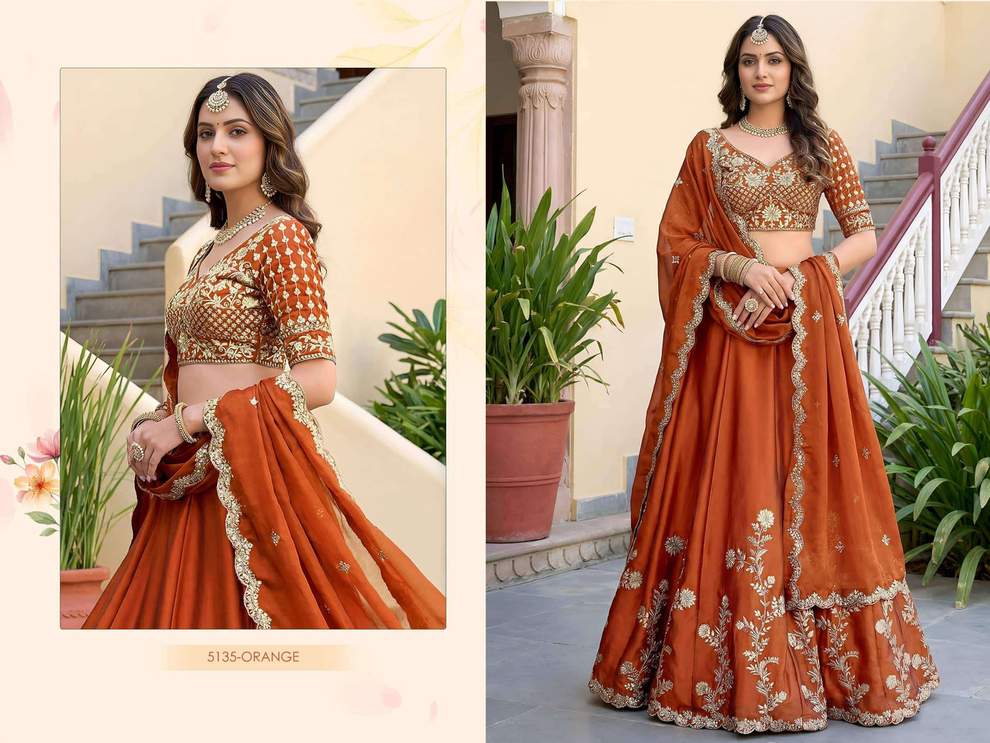 ZEEL Clothing Vol-36 Rangoli Silk Embroidered Semi Stitched Lehenga