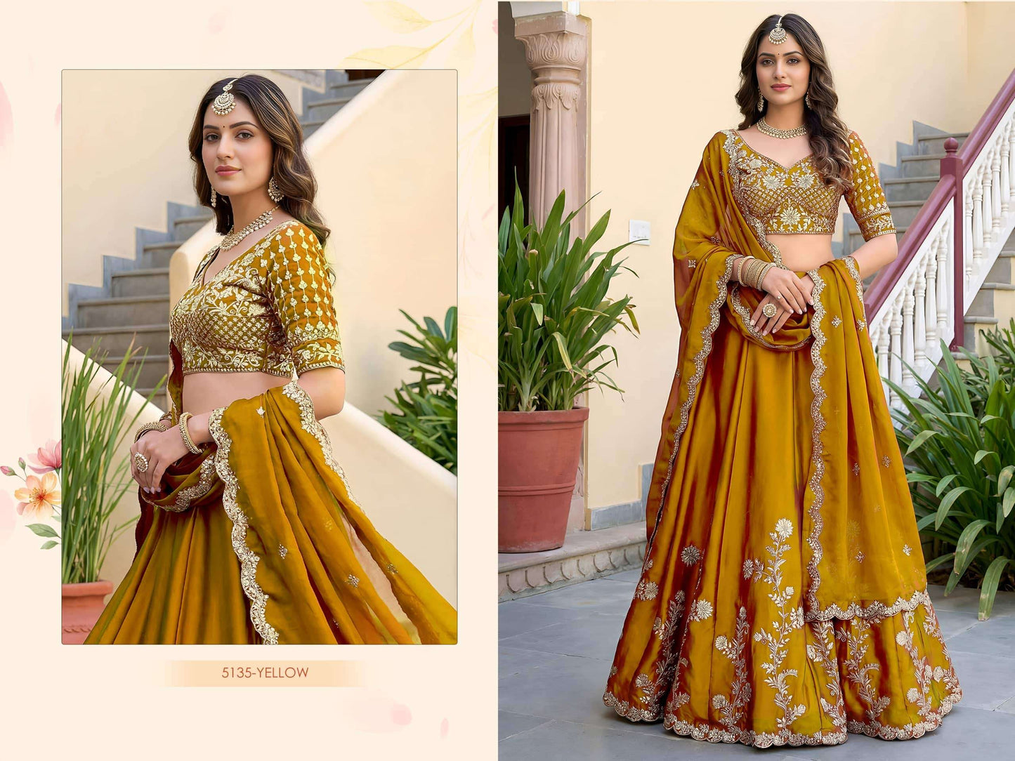 ZEEL Clothing Vol-36 Rangoli Silk Embroidered Semi Stitched Lehenga