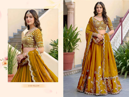 ZEEL Clothing Vol-36 Rangoli Silk Embroidered Semi Stitched Lehenga