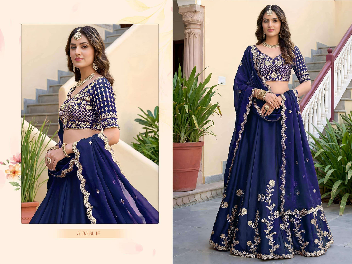 ZEEL Clothing Vol-36 Rangoli Silk Embroidered Semi Stitched Lehenga