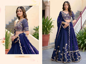 ZEEL Clothing Vol-36 Rangoli Silk Embroidered Semi Stitched Lehenga