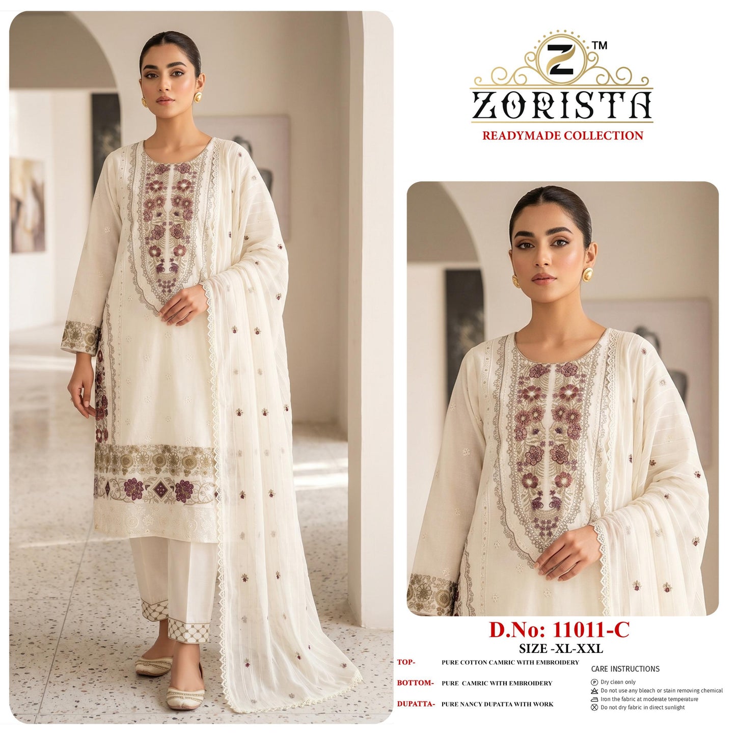Zorista 11011 A To D Cambric Cotton Pakistani Suit