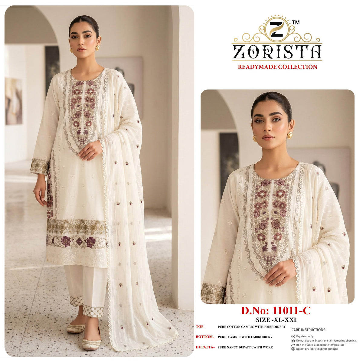 Zorista 11011 A To D Cambric Cotton Pakistani Suit