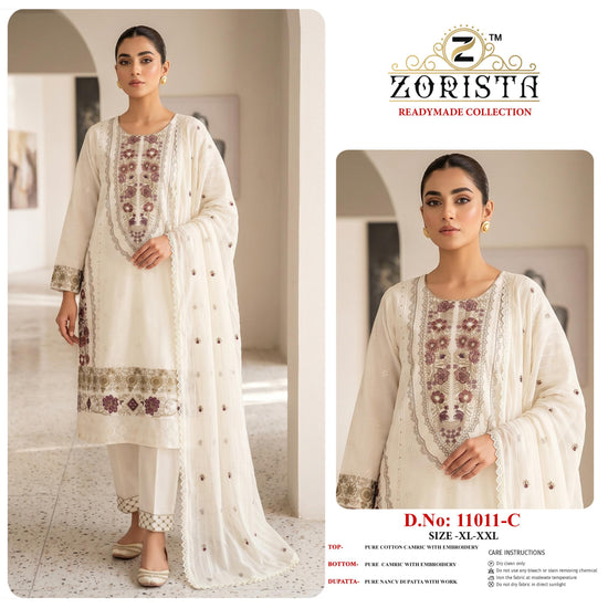 Zorista 11011 A To D Cambric Cotton Pakistani Suit