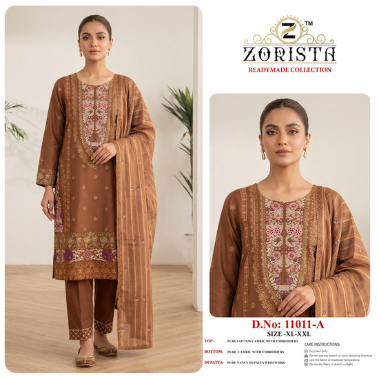 Zorista 11011 A To D Cambric Cotton Pakistani Suit