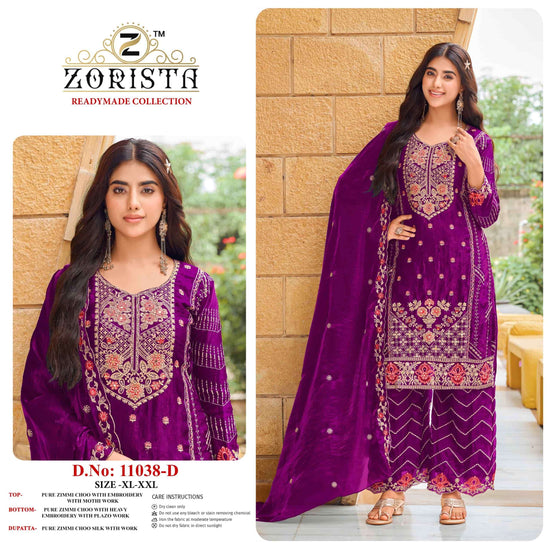 Zorista 11038 Jimmy Choo Embroidered Stitched Pakistani Suit Set