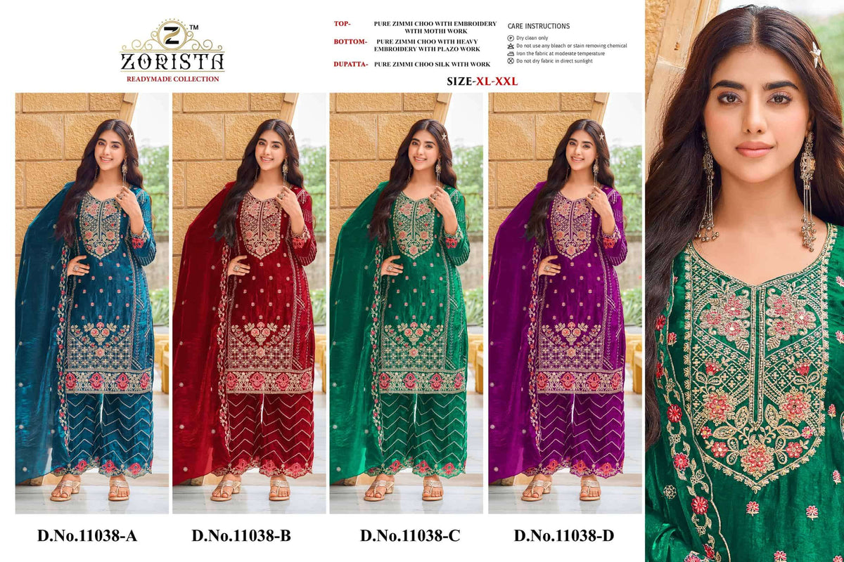 Zorista 11038 Jimmy Choo Embroidered Stitched Pakistani Suit Set