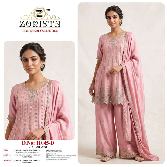 ZORISTA 11045 Chinon Silk Embroidered Pakistani Suit Set