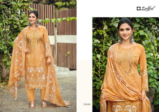 Zulfat Firdaus 723 Series Cotton Dress Material