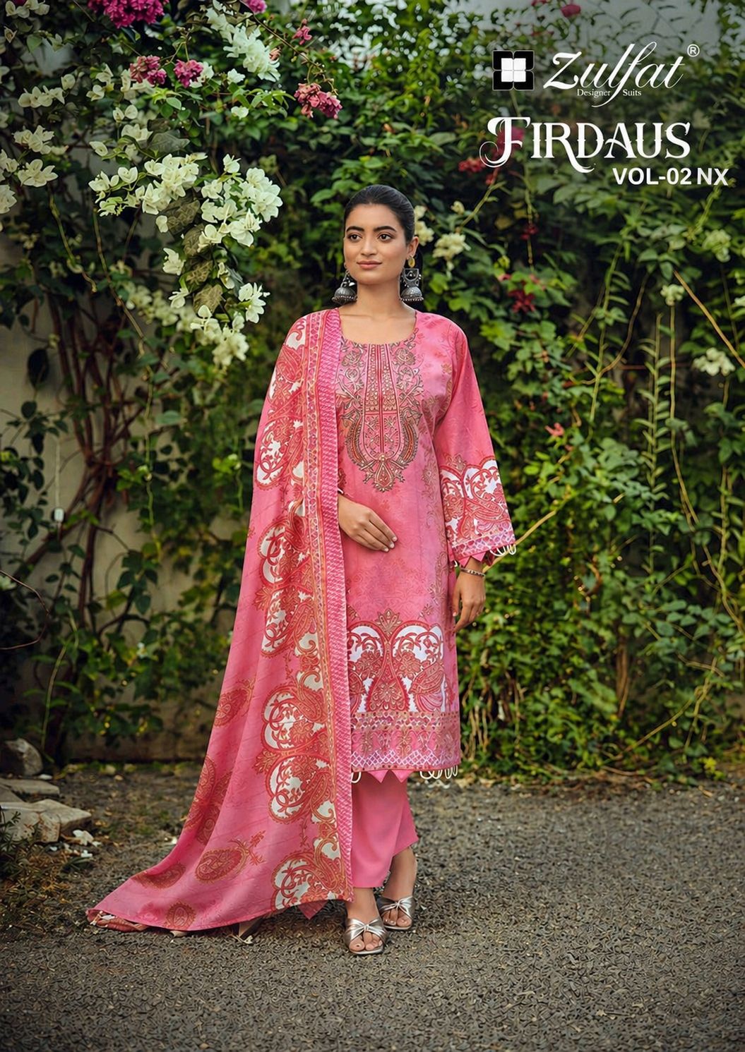 Zulfat Firdaus Vol 2 Nx Cotton Embroidery Dress Material Collection