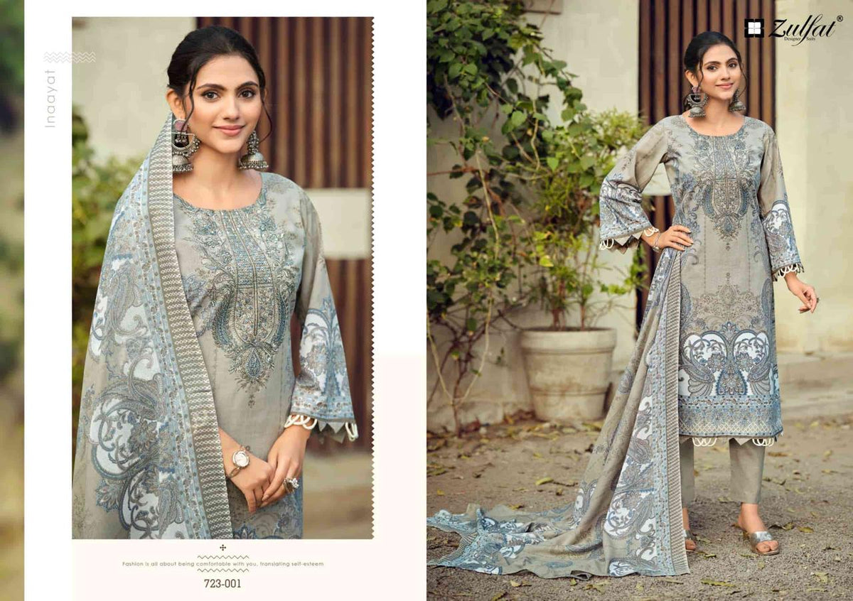 Zulfat Firdaus Vol 2 Nx Cotton Embroidery Dress Material Collection