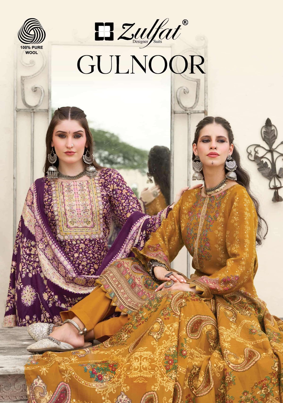 Zulfat Gulnoor Pure Woolen Pashmina Dress Material