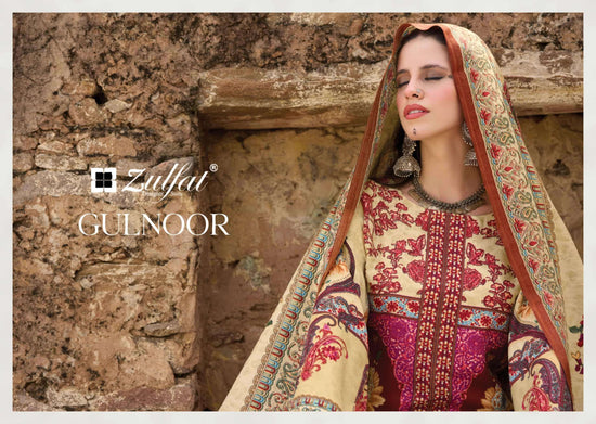 Zulfat Gulnoor Pure Woolen Pashmina Dress Material