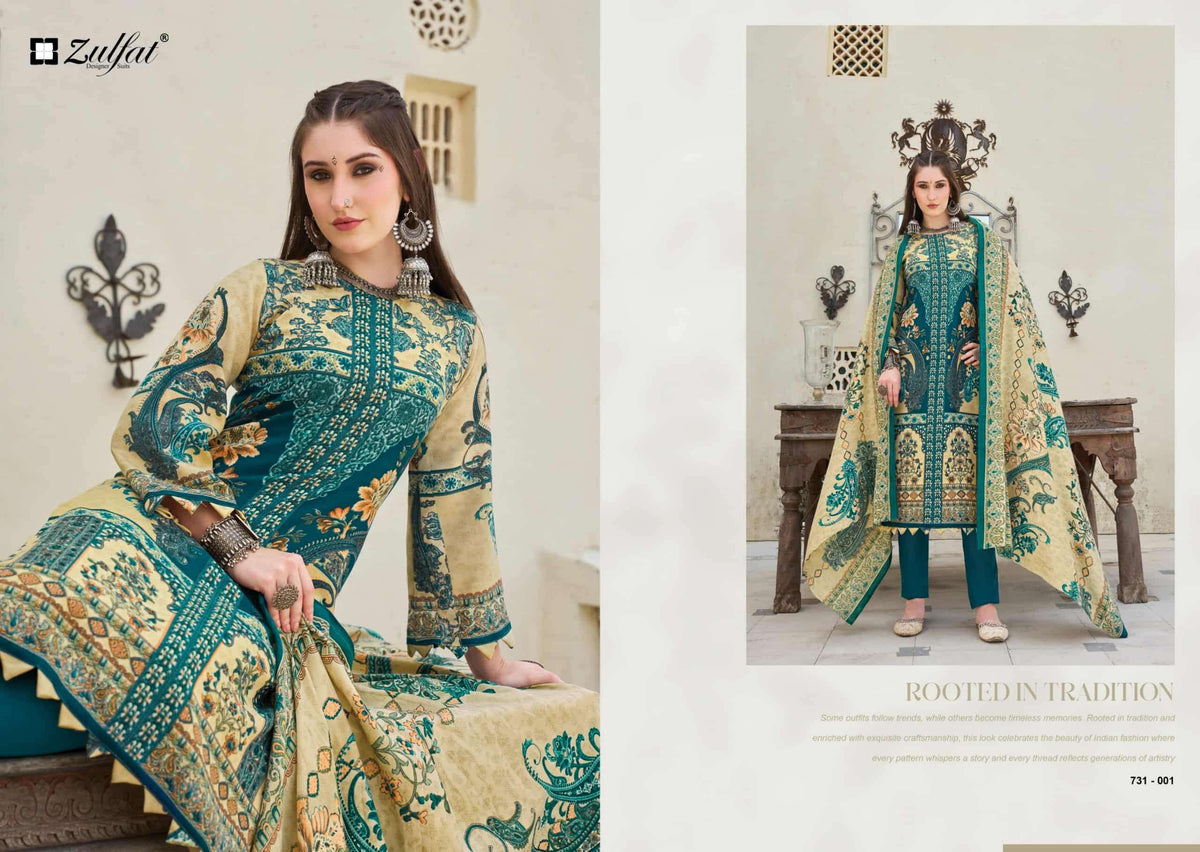 Zulfat Gulnoor Pure Woolen Pashmina Dress Material