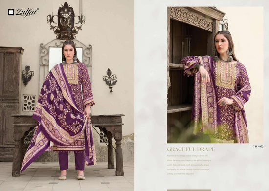 Zulfat Gulnoor Pure Woolen Pashmina Dress Material