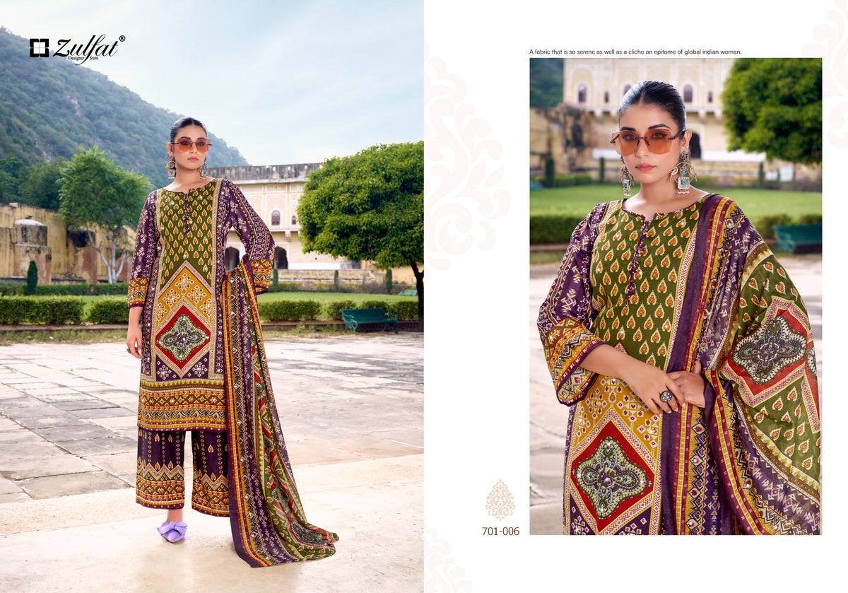 Zulfat Mohabbat Rayon Hand Worked Dress Material