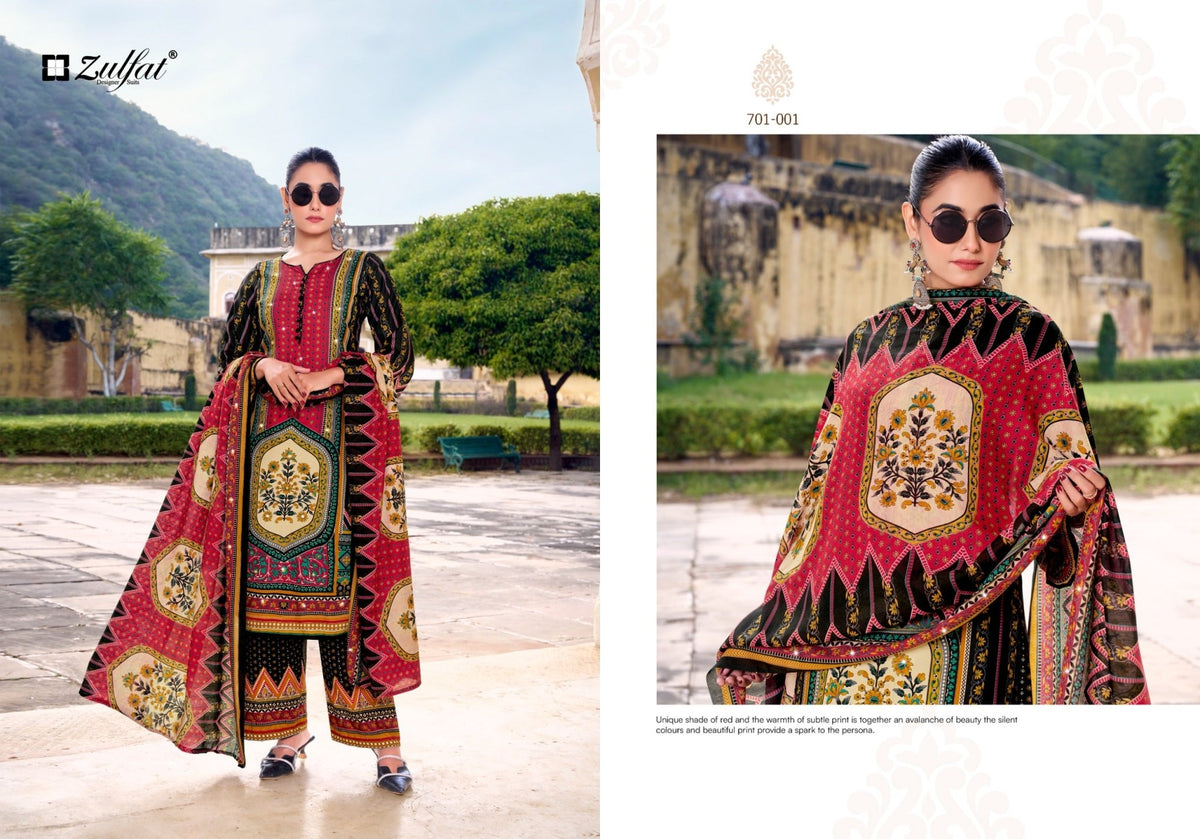 Zulfat Mohabbat Rayon Hand Worked Dress Material - Amrah Wholesale
