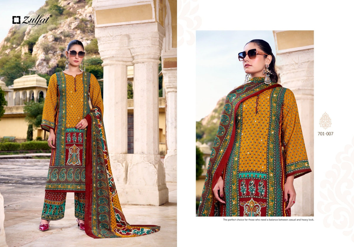 Zulfat Mohabbat Rayon Hand Worked Dress Material - Amrah Wholesale