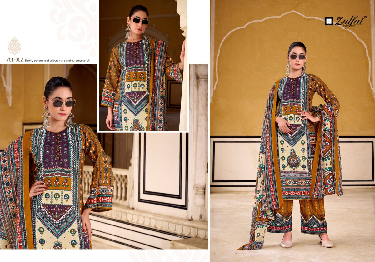 Zulfat Mohabbat Rayon Hand Worked Dress Material - Amrah Wholesale
