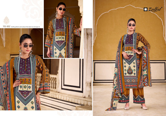Zulfat Mohabbat Rayon Hand Worked Dress Material - Amrah Wholesale