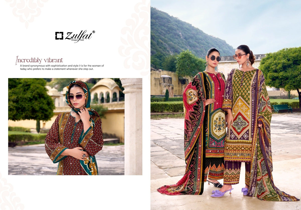 Zulfat Mohabbat Rayon Hand Worked Dress Material - Amrah Wholesale