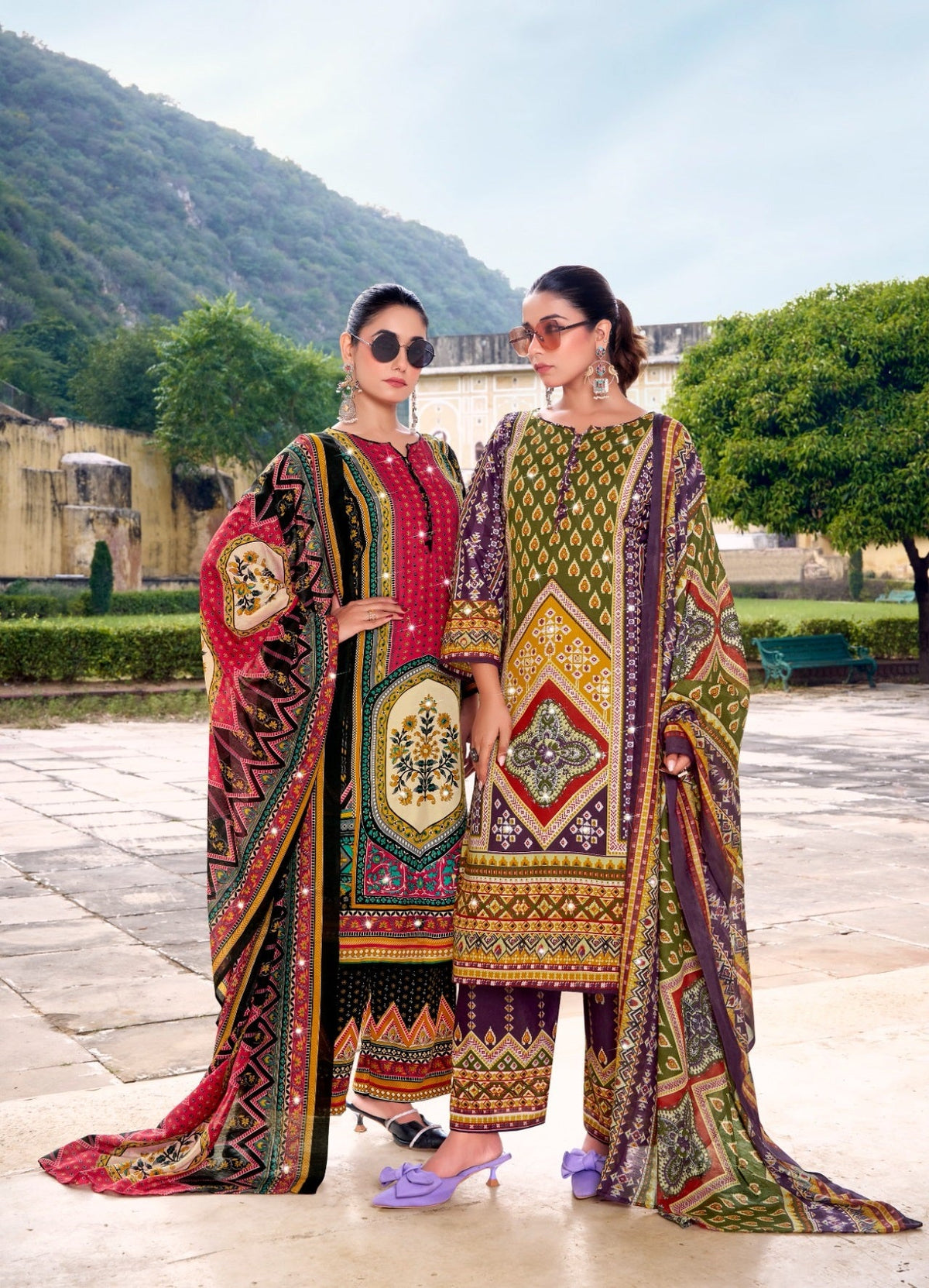 Zulfat Mohabbat Rayon Hand Worked Dress Material - Amrah Wholesale