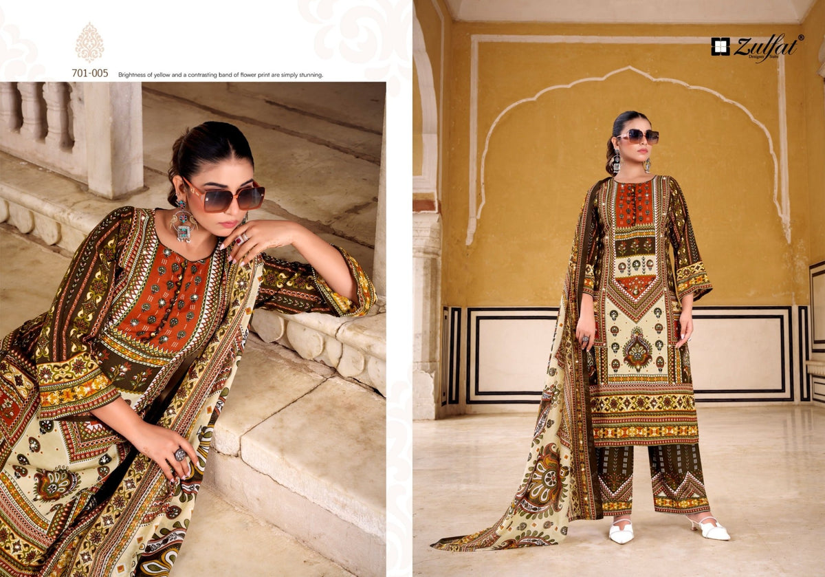 Zulfat Mohabbat Rayon Hand Worked Dress Material - Amrah Wholesale