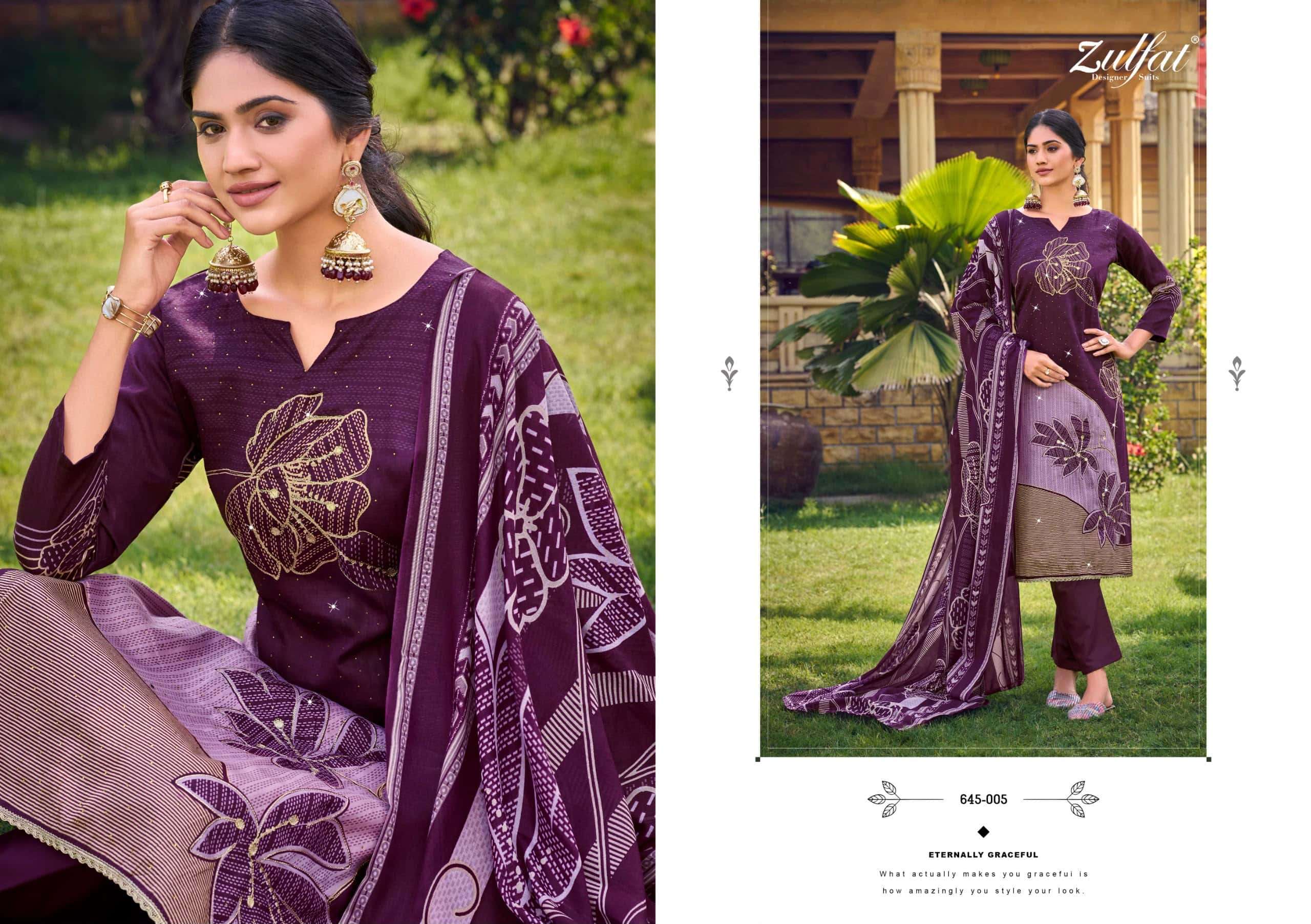 ZULFAT SAJNI VOL-7 Cotton Pakistani Suit