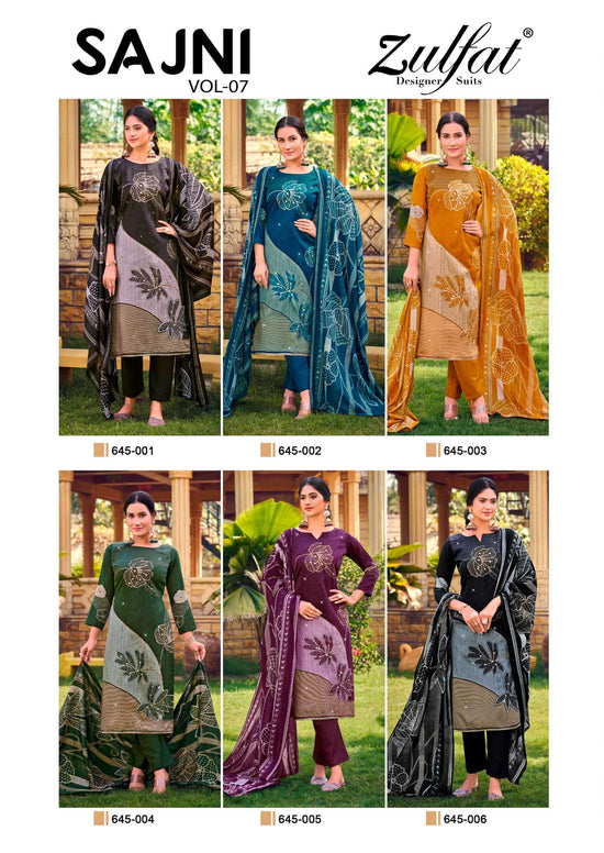 ZULFAT SAJNI VOL-7 Cotton Pakistani Suit