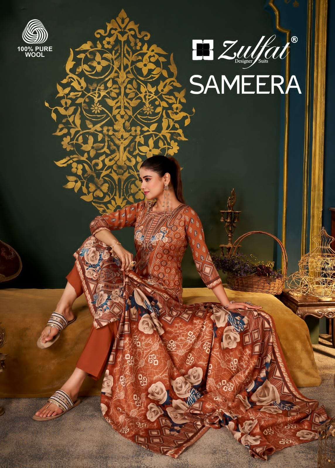 Zulfat Designer Suits Sameera Pure Woolen Pashmina Dress Material