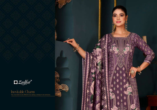 Zulfat Designer Suits Sameera Pure Woolen Pashmina Dress Material
