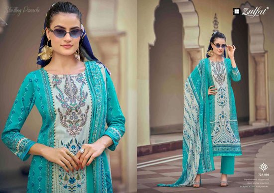 Zulfat Sana Safina Vol 6 Pure Cotton Dress Material