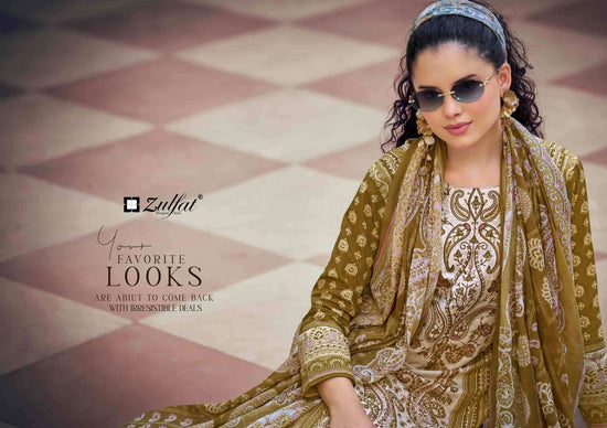 Zulfat Sana Safina Vol 6 Pure Cotton Dress Material